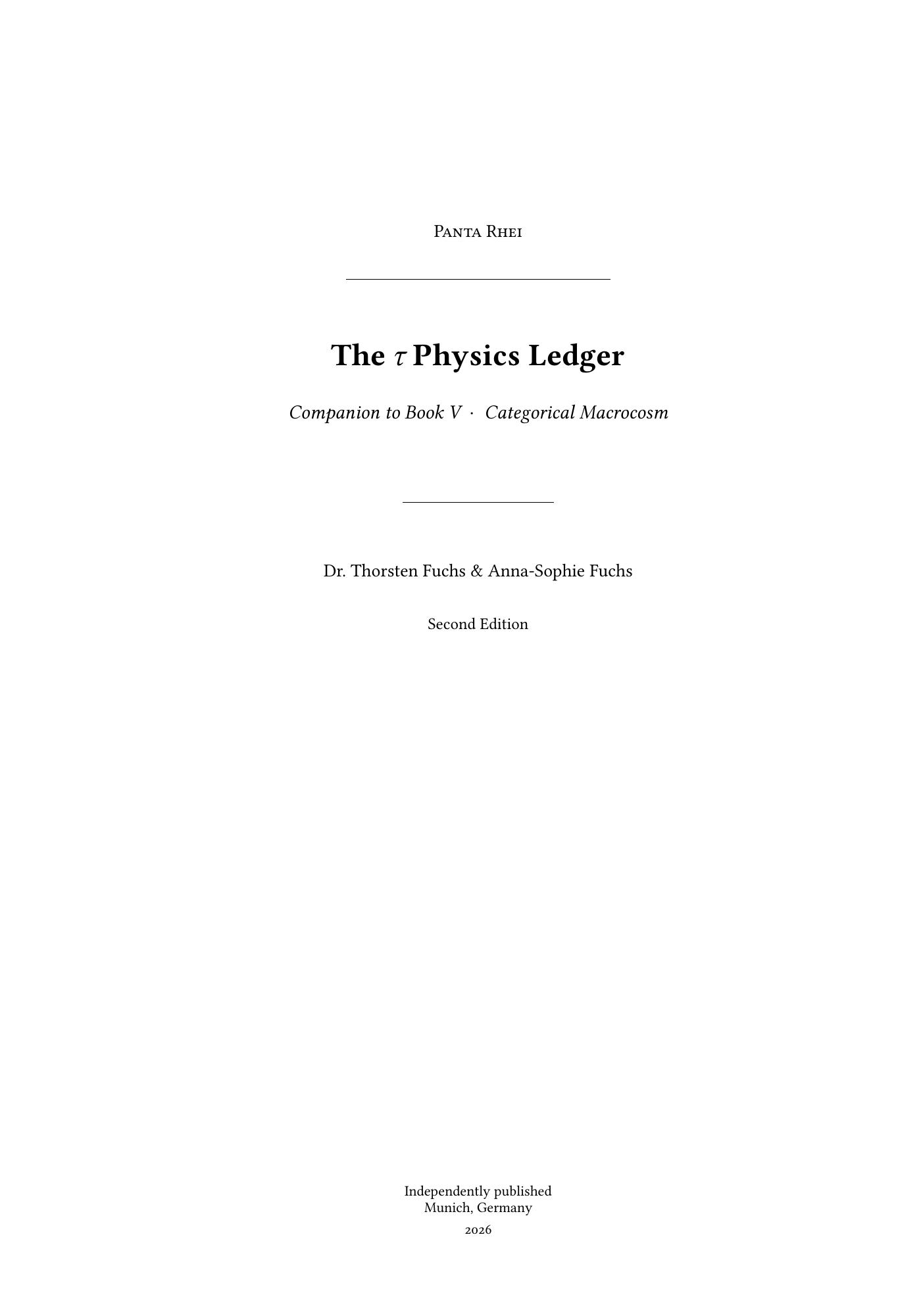 Physics Ledger title page